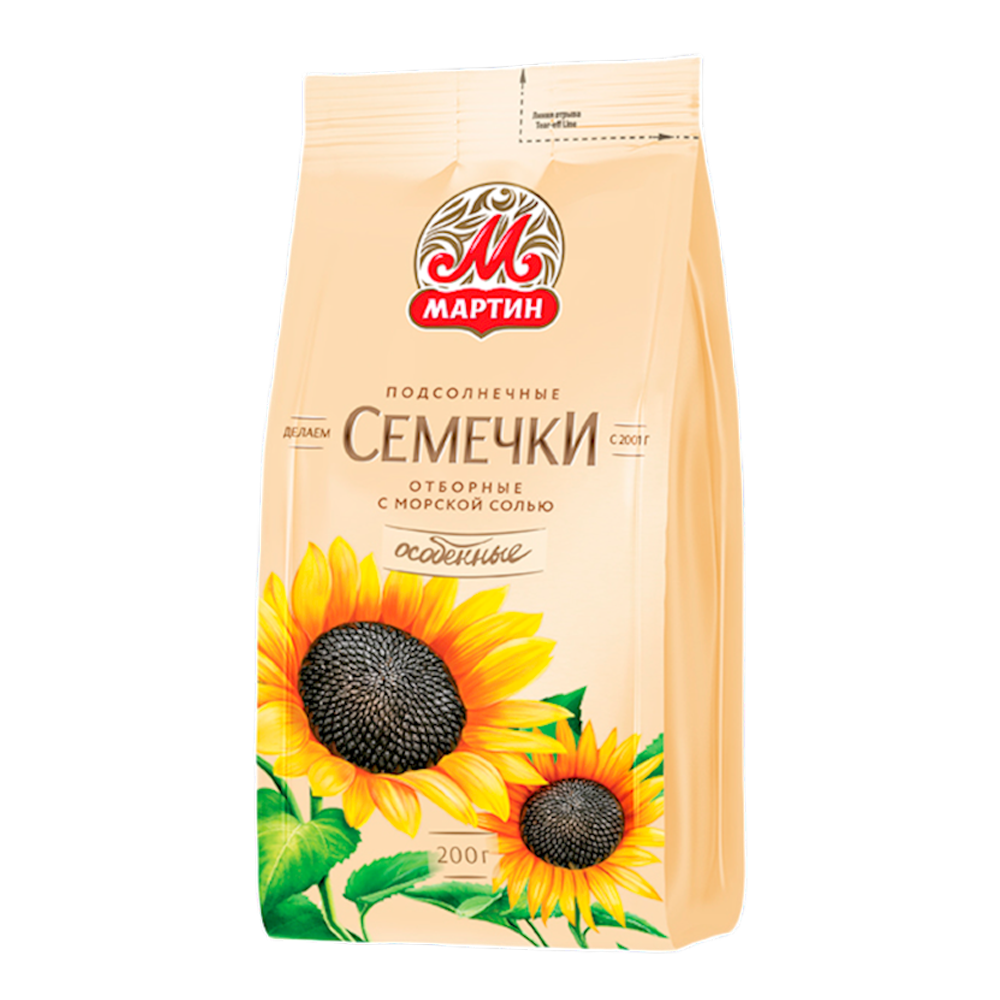 Семечки подсолнечника премиум-класса с морской солью – 7,05 унций (200 г)